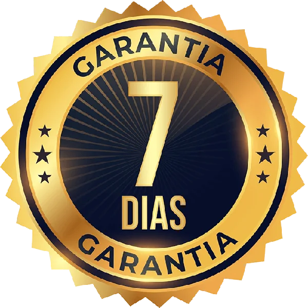 Selo dourado de garantia de 7 dias